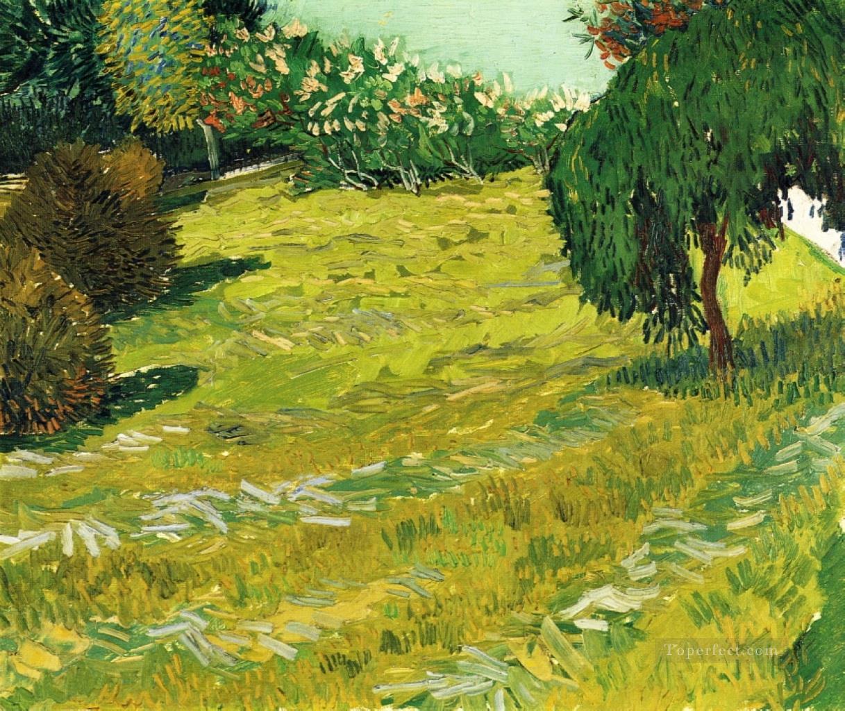 Jardín con sauce llorón Vincent van Gogh Pintura al óleo